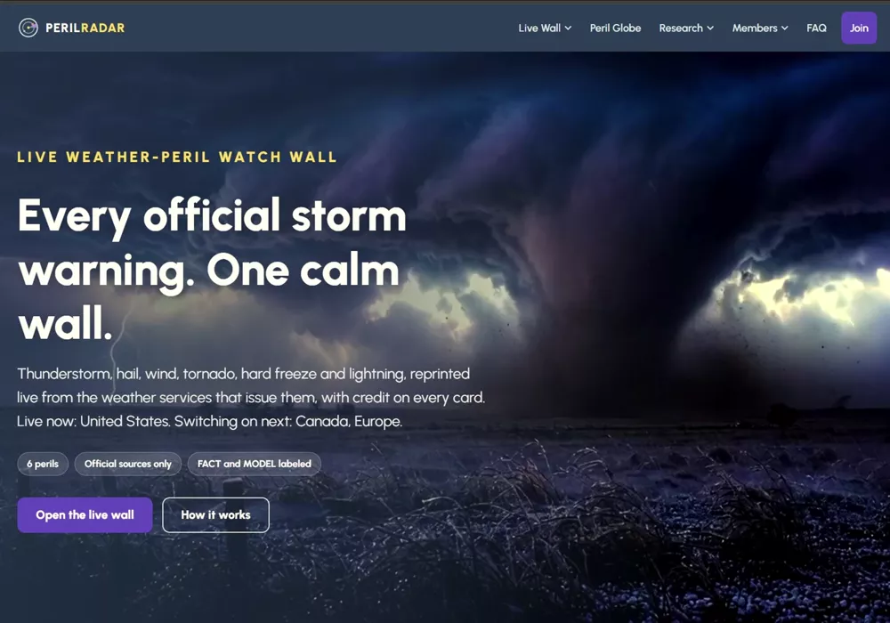 perilradar.com home page
